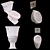 TOTO UT105UV(G) Male Urinal: Compact, Vitreous China 3D model small image 3