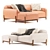 Elegant Moln Chaise Sofa 3D model small image 2