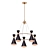 Golden Honey Cone Chandelier 3D model small image 1