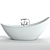 Luxury Metal and Ceramic Bathtub with Shower 3D model small image 10