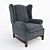 Elegant Cannes Armchair 3D model small image 8