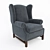 Elegant Cannes Armchair 3D model small image 9