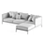 Modern White Sofa by Flexform 3D model small image 3