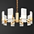 Elegant Brass Modern Fixture 3D model small image 1