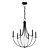 Elegant 6-Light Elk Chandelier 3D model small image 1