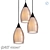 Chic Glass Pendant Light 3D model small image 1