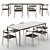 Elegant Rivulet Dining Set 3D model small image 1