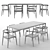 Elegant Rivulet Dining Set 3D model small image 2