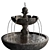 Elegant Fountain Sculpture 3D model small image 2