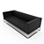 ELECTRA Three-Seater Office Sofa 3D model small image 2