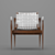 Modern Mahogany Safari Armchair 3D model small image 1