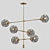 Sleek Mobile Globe Chandelier 3D model small image 1