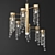 Brass Diamond Chandelier: Creative Lighting Elegance 3D model small image 1