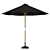 Larnaca Teak Patio Umbrella 3D model small image 1