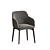 Elegant Velvet Elle Dining Chair 3D model small image 3