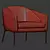 Elegant Angelo Lounge Chair 3D model small image 4
