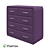 Comfy 2-Drawer Chest - Elegant Storage Solution 3D model small image 1