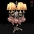 Silk Shade Murano Glass Table Lamp 3D model small image 1