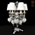 Silk Shade Murano Glass Table Lamp 3D model small image 2