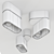 Sleek Metal Ceiling Spotlight 3D model small image 3