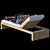 Contemporary Teak Chaise: Stylish Comfort! 3D model small image 2