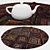 Versatile Round Carpets Set 3D model small image 3