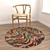 Versatile Round Carpets Set 3D model small image 4