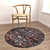 Modern Round Carpets Set 3D model small image 4