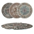 Versatile Round Carpets Set 16 3D model small image 1