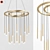 Title: Elegant 18-Light Matte Brass Pendant 3D model small image 1