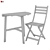 Outdoor Furniture Set: Table + Chair | Ikea ASKHOLMEN 3D model small image 2