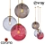 LIBERTA 3: Metal & Colored Glass Pendant 3D model small image 1