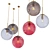 LIBERTA 3: Metal & Colored Glass Pendant 3D model small image 4