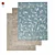 Seaside Wheat Teal Blue Rug 3D model small image 1