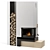 Elegant Fire Hearth: 2000 x 800mm 3D model small image 2