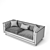 Luxury Balfour Designer Sofa 3D model small image 5
