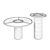 Stylish Ash and Cane Chand Tables 3D model small image 5