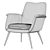 Contemporary Finley Lounge Chair 3D model small image 5
