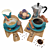 Elegant Coffee Set: OBJ File Included 3D model small image 1