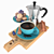 Elegant Coffee Set: OBJ File Included 3D model small image 3