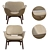 Elegant Italian Design: Martha Armchair 3D model small image 3