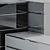 Modern Dresser in White, Grey, or Black 3D model small image 3