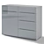 Modern Dresser in White, Grey, or Black 3D model small image 4