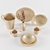 Elegant Stoneware Tableware by ZARA HOME 3D model small image 9