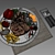 Juicy Meat Steak with Vegetables 3D model small image 4