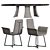 Luxury Longhi Damien Coral Table & Chair 3D model small image 3