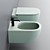 Pin Wall-Hung WC & Bidet Set 3D model small image 2