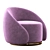 ABBRACCI Modern Armchair 3D model small image 4