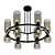 Chic Amber Glass Chandelier 3D model small image 1