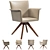 Foxy Swivel Armchair - Sleek and Stylish Seating Solution 3D model small image 1